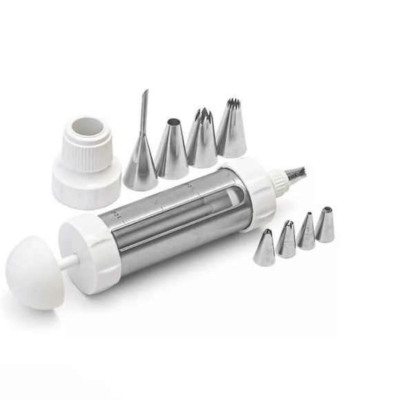 Stainless steel pastry bag NIB by Kuhn Rikon- 12 piece set- tips & bag in steel - Picture 6 of 6